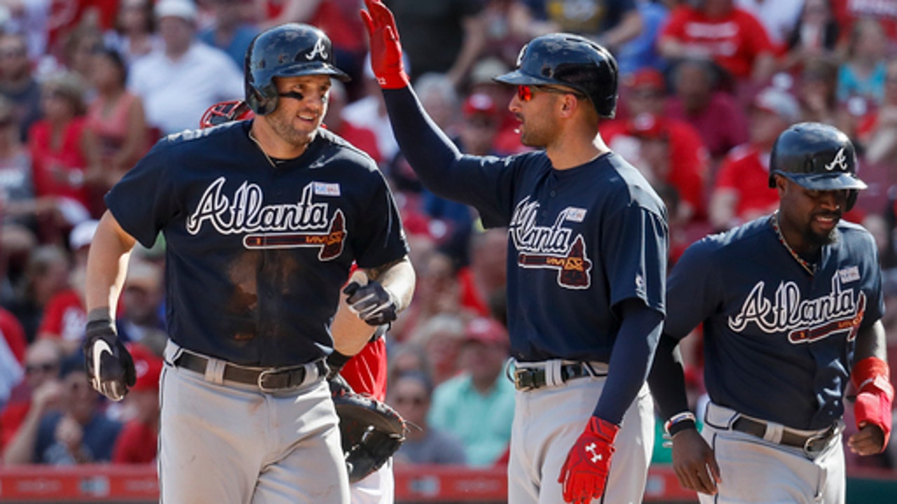 Adams' slam, solo shot in 12th send Braves over Reds 6-5 (Jun 03, 2017)